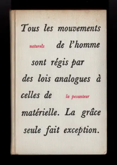 La Pesanteur et la grâce